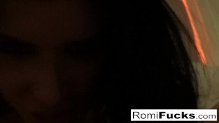 Home movie sex in a hotel with sexy Romi