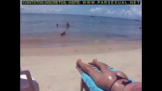 Teen babe fuck in spanish public beach